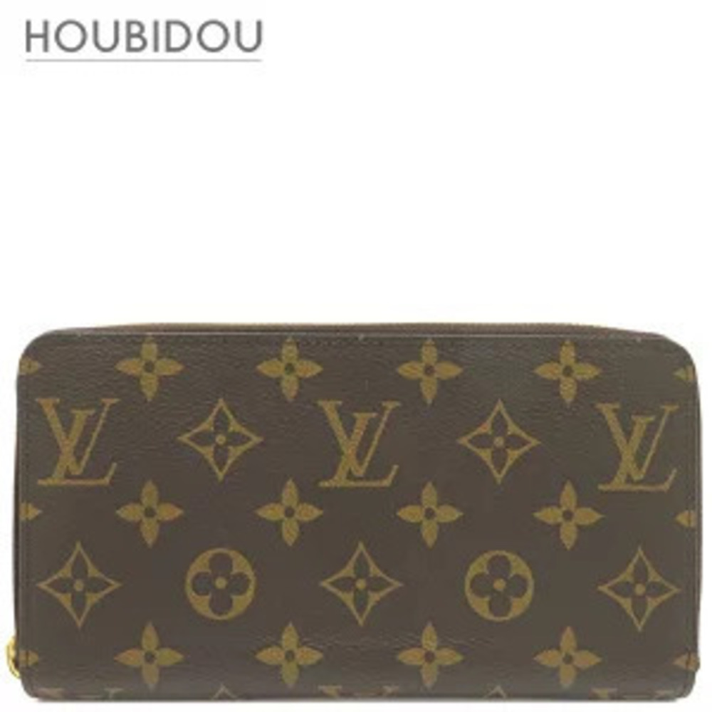 Louis Vuitton Zippy Wallet Monogram Canvas Brown Round Zipper
